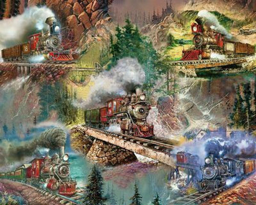 Springbok Thrilling Trains 1000pc JIGSAW PUZZLE