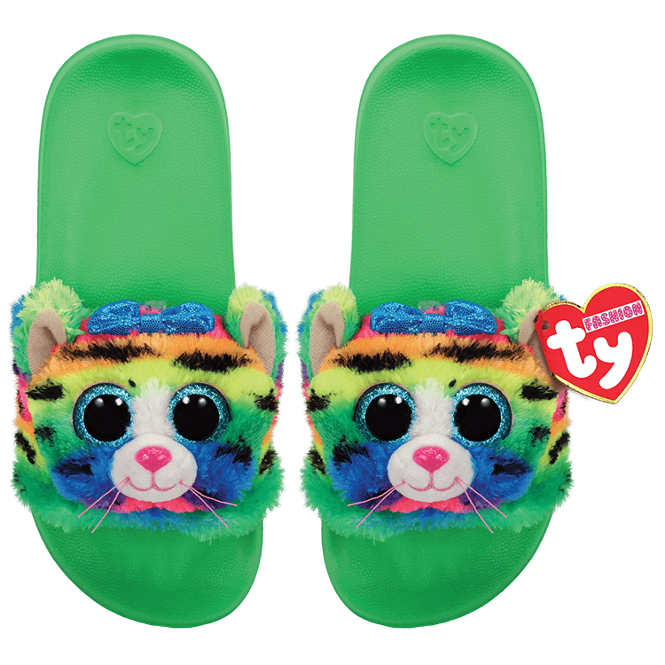 TY Tigerly the Cat Slides Slip Ons