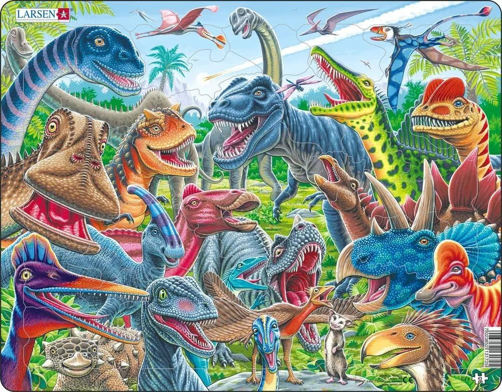 Larson Happy Dinosaur Children's Educational 43pc Jigsaw Puzzle