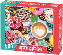 Load image into Gallery viewer, Springbok DONUTS N&#39; COFFEE 500 PIECE JIGSAW PUZZLE