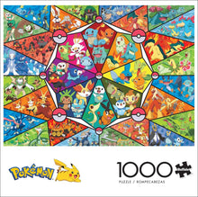 Load image into Gallery viewer, Pokemon Stained Glass Starters 1000pc Puzzle