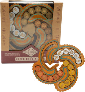 True Genius Egyptian Coin Trade Wooden Brainteaser Puzzle