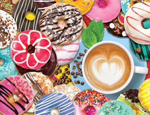 Load image into Gallery viewer, Springbok DONUTS N&#39; COFFEE 500 PIECE JIGSAW PUZZLE