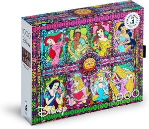 Silver Disney Stained Glass Princess 1000pc Puzzle