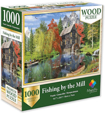 Load image into Gallery viewer, Springbok Fishing by the Mill 1000 Piece Wooden Jigsaw Puzzle