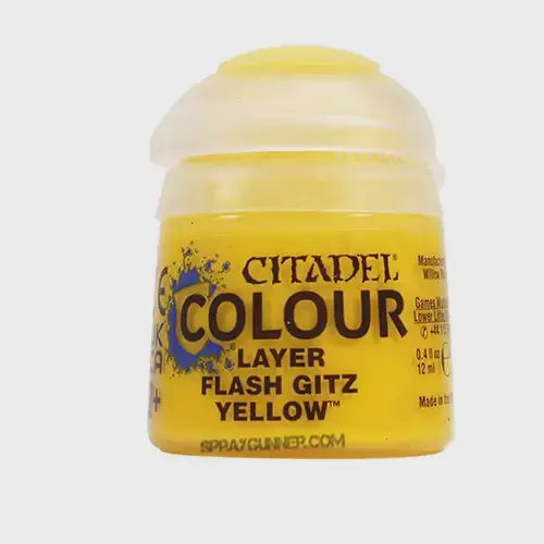 CITADEL COLOUR LAYER: FLASH GITZ YELLOW 12ML #22-02