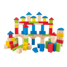 Load image into Gallery viewer, Hape Build Up &amp; Away Wooden Building Block Set (100 pieces)