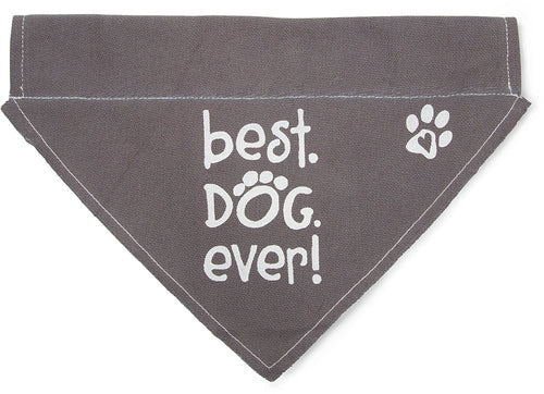 Pavilion's Pets Best Dog Ever Canvas Slip On Pet Bandana