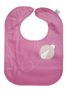 Mally Bibs Genuine Leather Toddler Bib- Ladybug