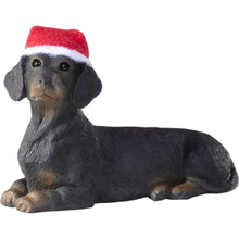 Load image into Gallery viewer, Sandicast Black Dachshund Christmas Ornament