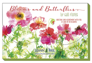 Leanin Tree Blooms and Butterflies by Gail Flores Greeting Card Assortment #90822