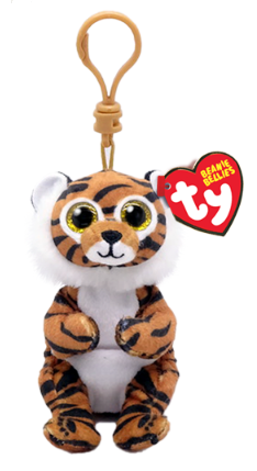 TY Beanie Bellies Clawdia the Tiger Key Clip 5