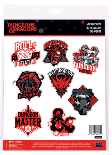 Dungeons & Dragons Sticker Sheet DD-00001