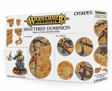 Warhammer AOS: Shattered Dominion 40mm x 65mm Round Bases #66-97