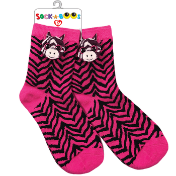 TY Zoey Zebra Socks