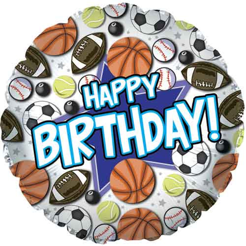 Birthday Sports Foil Balloons