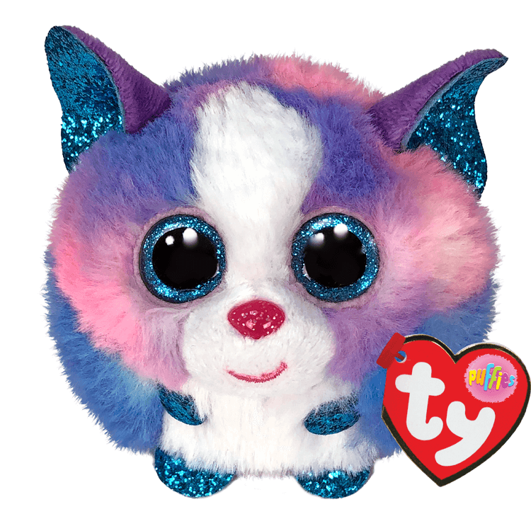 Ty Beanie Ballz Puffies-Cleo the Husky