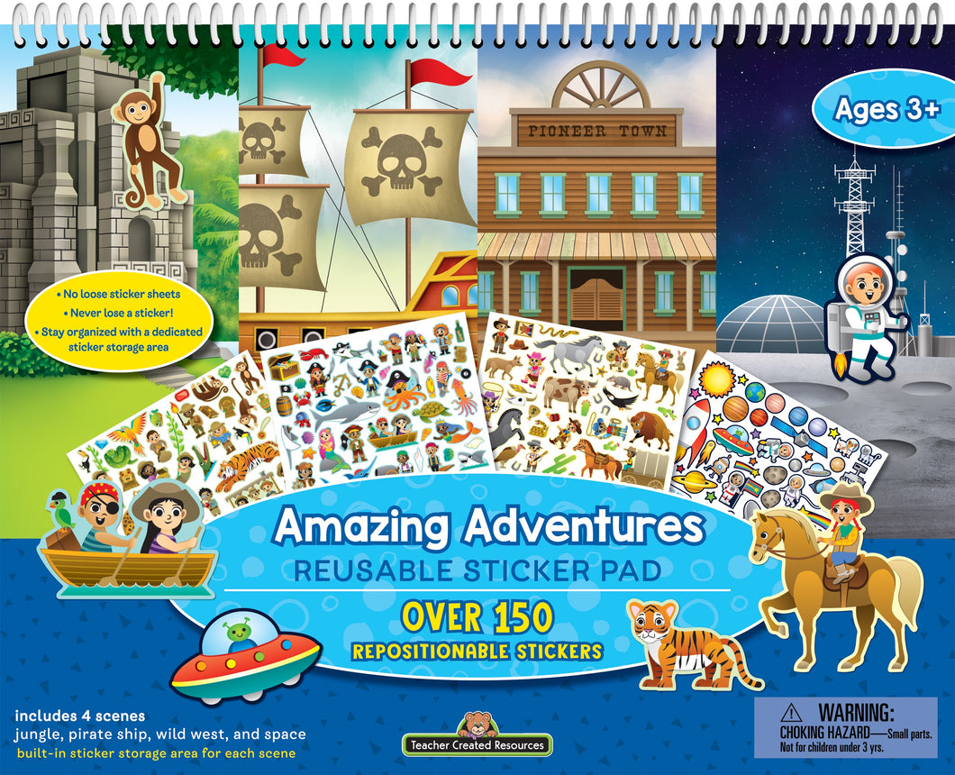 Amazing Adventures Reuseable Sticker Pad