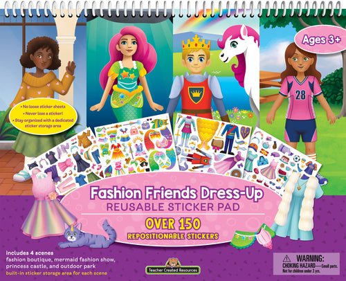 Fashion Friends Dress Up Reuseable Sticker Pad