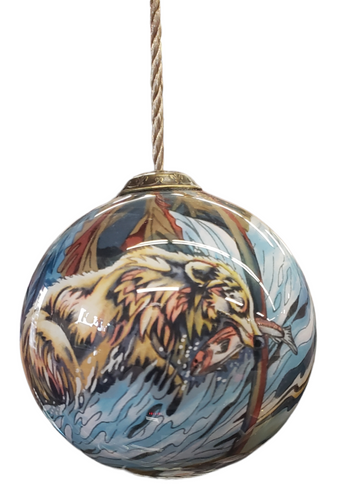 Bear In River Jody Bergsma  Christmas Ornament