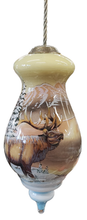 Load image into Gallery viewer, Elk By the Cabin Christmas Ornament