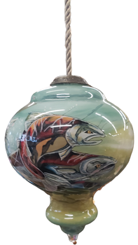 Jody Bergsma Salmon Christmas Ornament