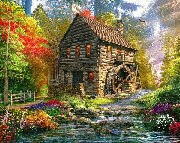 Springbok Mill Cottage 1000 Piece Jigsaw Puzzle