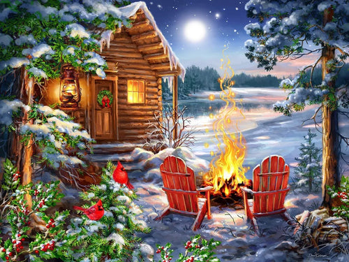 Springbok Christmas Cabin 500 Piece Jigsaw Puzzle