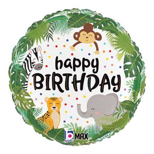 Birthday Jungle Foil Balloon