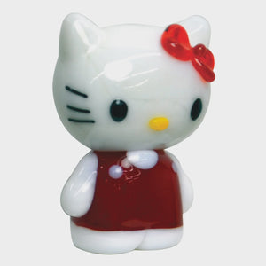 Hello Kitty in Red Glass Figurine