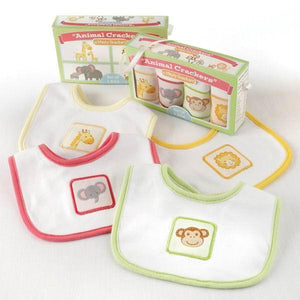 Baby Aspen Animal Crackers Bibs- Set of 4