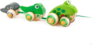 Hape Pull-Along Frog Family