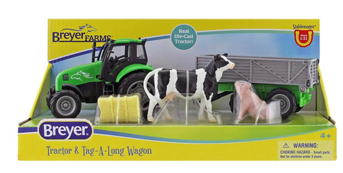 Breyer Farms Tractor & Tag-A-Long Wagon