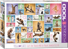 Load image into Gallery viewer, Eurographics Yoga Cats 1000pc Puzzle