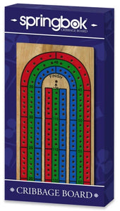 SPRINGBOK WOODEN CRIBBAGE BOARD