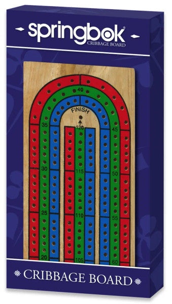 SPRINGBOK WOODEN CRIBBAGE BOARD