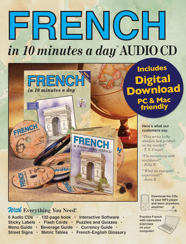 Bilingual Book FRENCH in 10 minutes a day® BOOK + AUDIO