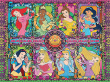 Load image into Gallery viewer, Silver Disney Stained Glass Princess 1000pc Puzzle