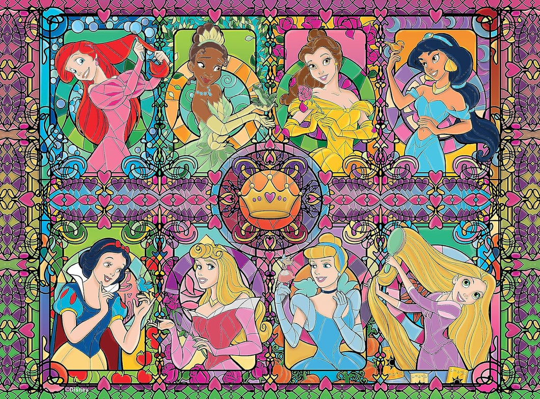 Silver Disney Stained Glass Princess 1000pc Puzzle