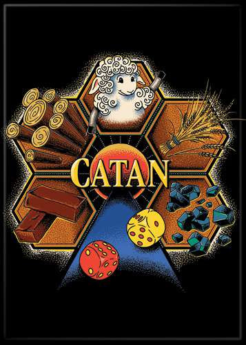 Catan on Black Magnet