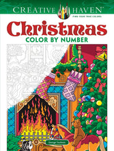 Load image into Gallery viewer, Creative Haven Christmas Color By Number Coloring Book