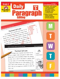 Daily Paragraph Editing, Grade 5