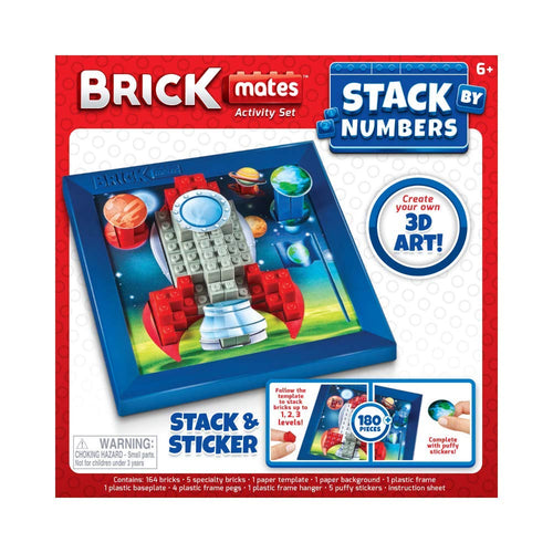 Brick Mates Stack By Numbers Rocket Ship