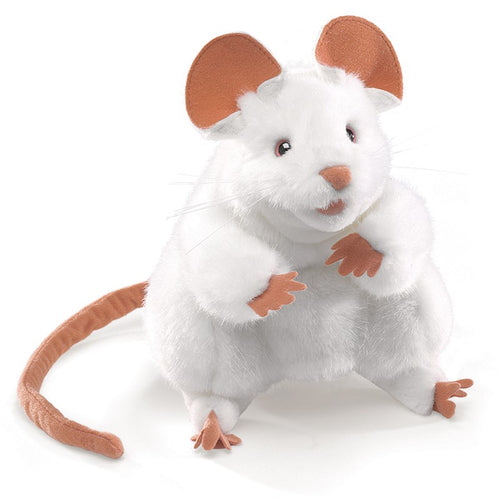 Folkmanis White Mouse Hand Puppet #2219