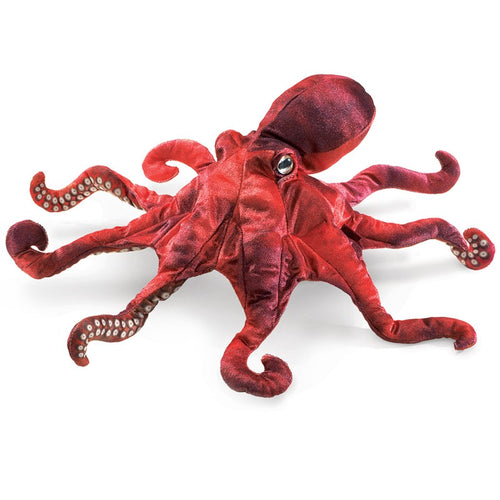 Folkmanis Red Octopus Hand Puppet #2974