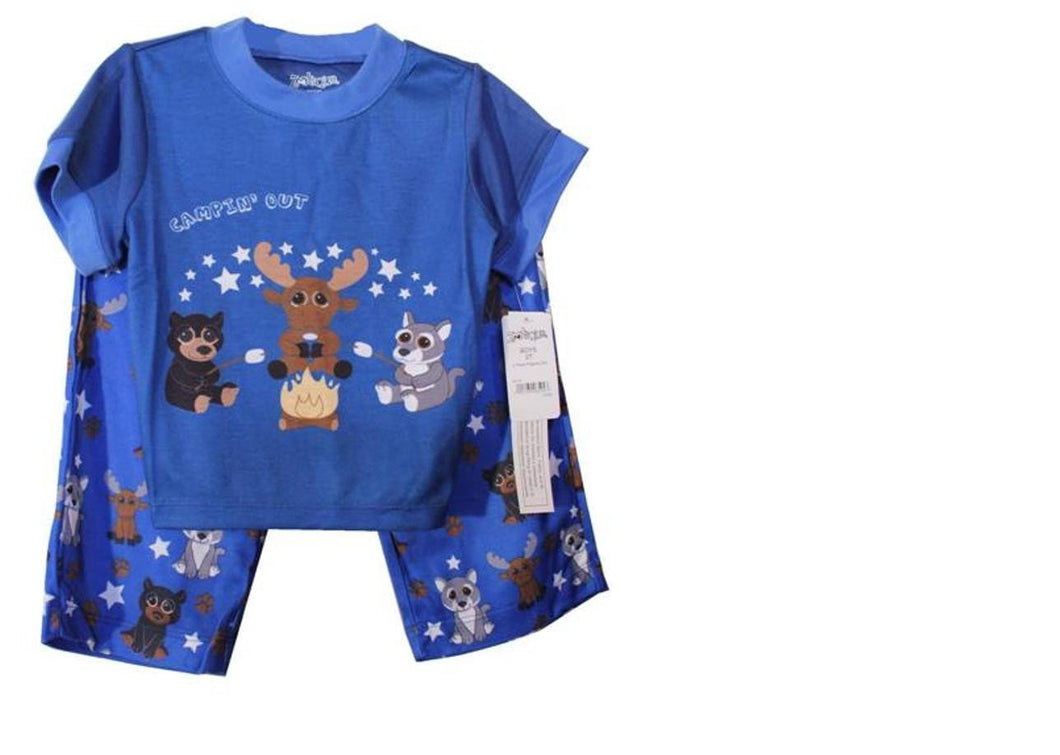 2T Bright Eyes Camping Boy Pajamas