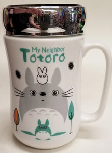 Totoro Ceramic Mug with Screw on Lid