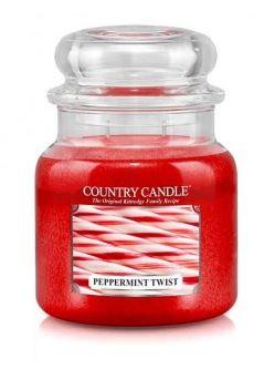 16oz Country Classics Medium Jar Kringle Candle: Peppermint Twist