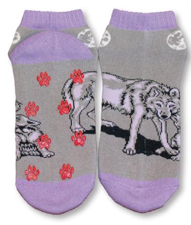 Wolves Shorty Slipper Socks-XLarge