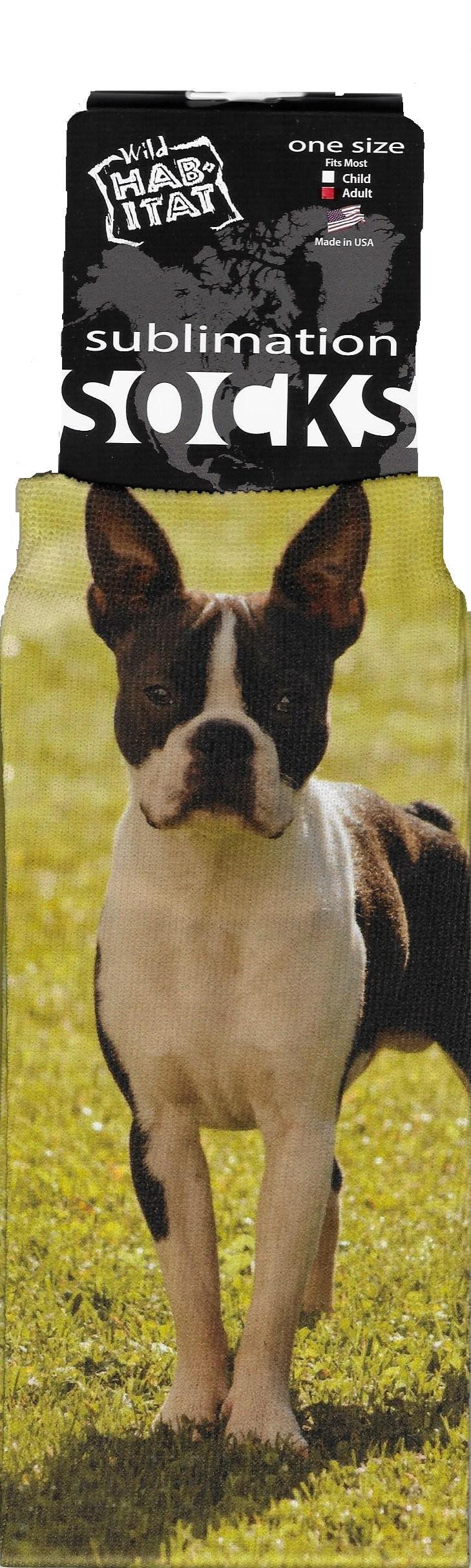 Boston Terrier Sublimation Tube Socks